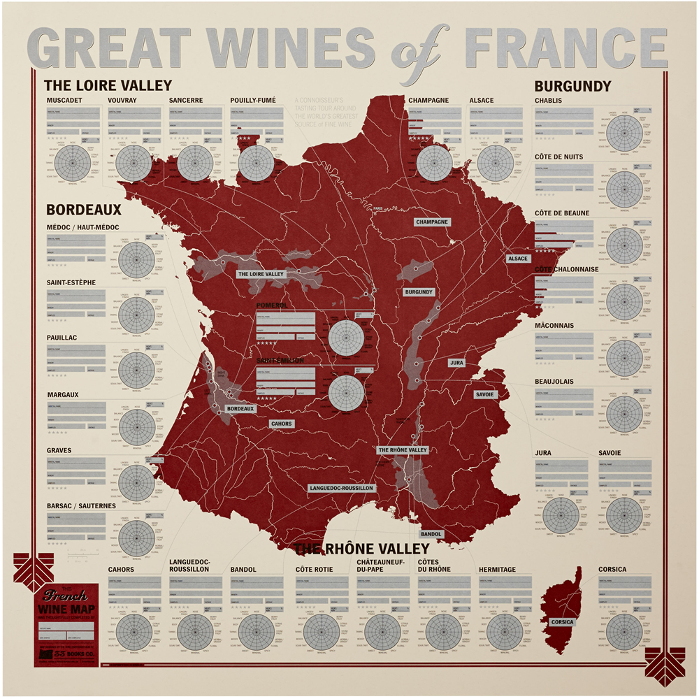 Great Wines Of France Tasting Map – Discover The Best Artisanal And 